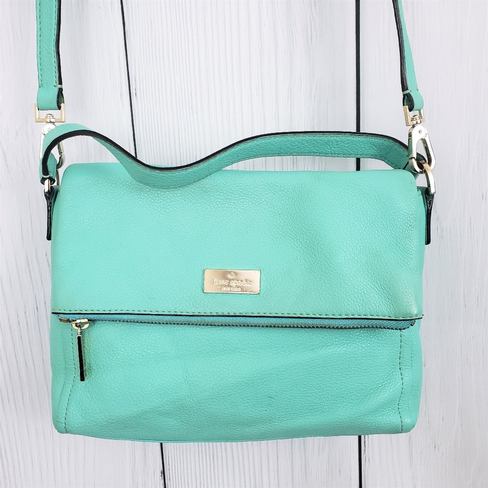 KATE SPADE Foldover Pebbled Leather Crossbody Bag - Picture 6 of 8